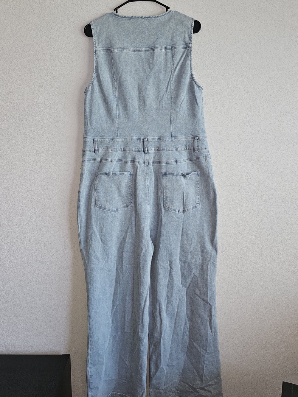 NWOT White Birch Light Blue Sleeveless Denim Overalls Jumpsuit - Picture 5 of 8